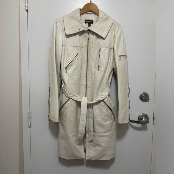 Danier leather white coat - Picture 1 of 4